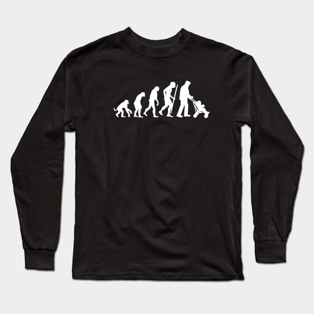 Evolution grandpa pram grandfather gift idea Long Sleeve T-Shirt by LaundryFactory